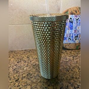 24 oz Gold Studded Double Wall Tumbler